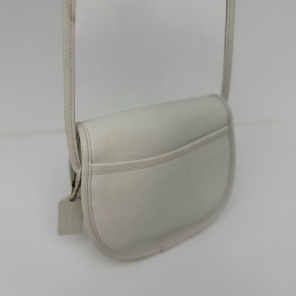 COACH VINTAGE Casey Bag in Bone White with Green Scarf - Picture 6 of 15